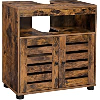 VASAGLE Mueble de Lavabo- Mueble de Baño- Armario de Almacenamiento- 60 x 30 x 63 cm- con 2 Puertas de Persiana- Tablero…